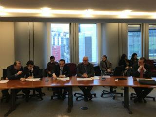 The MEPs Fulvio Martusciello and Alberto Cirio while exposing their concern about EU subsidies to Ukraine.