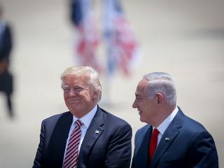 President Donald Trump, left, with Israeli Prime Minister Benjamin Netanyahu at Ben Gurion Airport near Tel Aviv, on May 22. Photo by Hadas Parush/Flash90