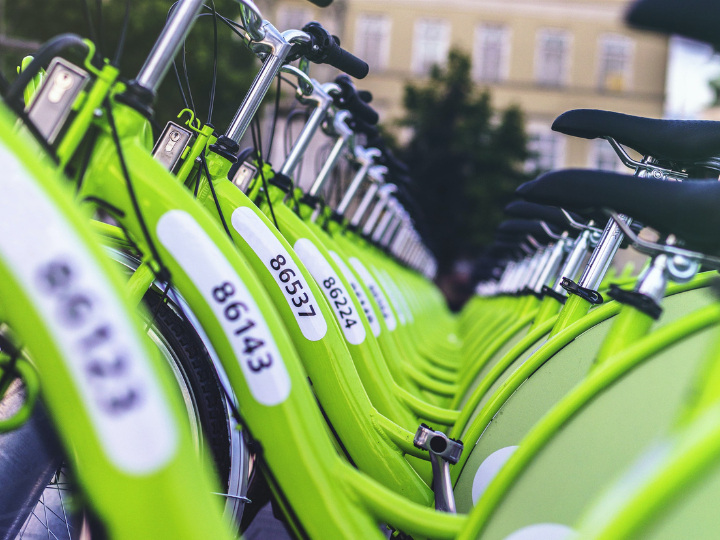 Use of micromobility also tends to flourish when space to ride is designated, such as bike lanes that run alongside city streets.