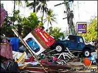 Giant waves damage S Asia economy