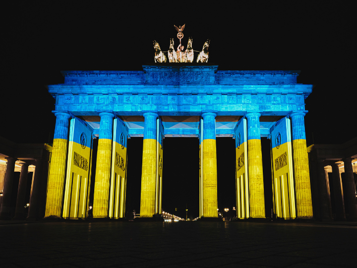 The speeches of German Chancellor Olaf Scholz and Ukrainian President Volodymyr Zelensky—and the distance between them—reflected the general mood.