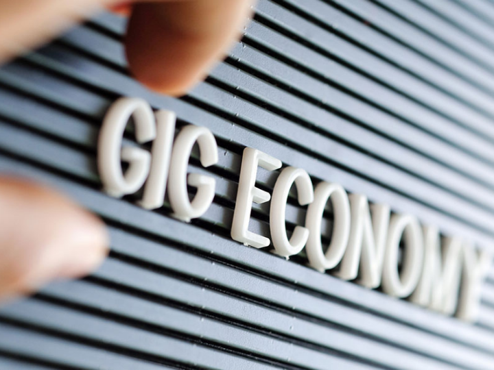 The gig economy uses digital platforms to connect freelancers with customers to provide short-term services or asset-sharing.